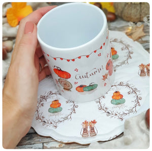 Sottotazza smerlato Hello Pumpkin