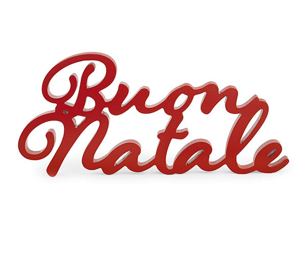 Scritta decorativa rossa Buon Natale