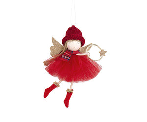 Fatina scozzese con gonna in tulle da appendere