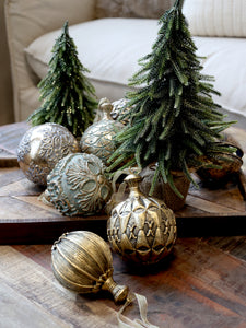 Abete con glitter oro