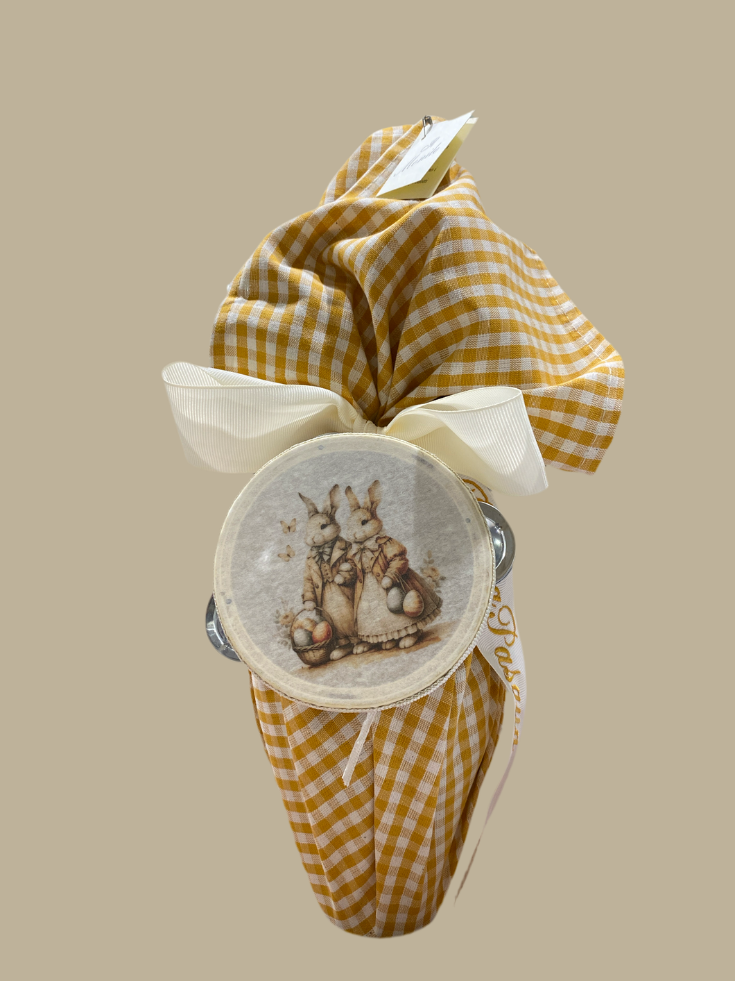 Uovo nocciolato cioccolato a latte 300 gr + tamburello