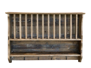 Piattaia in legno con ganci