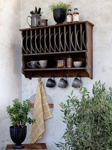 Piattaia in legno con ganci