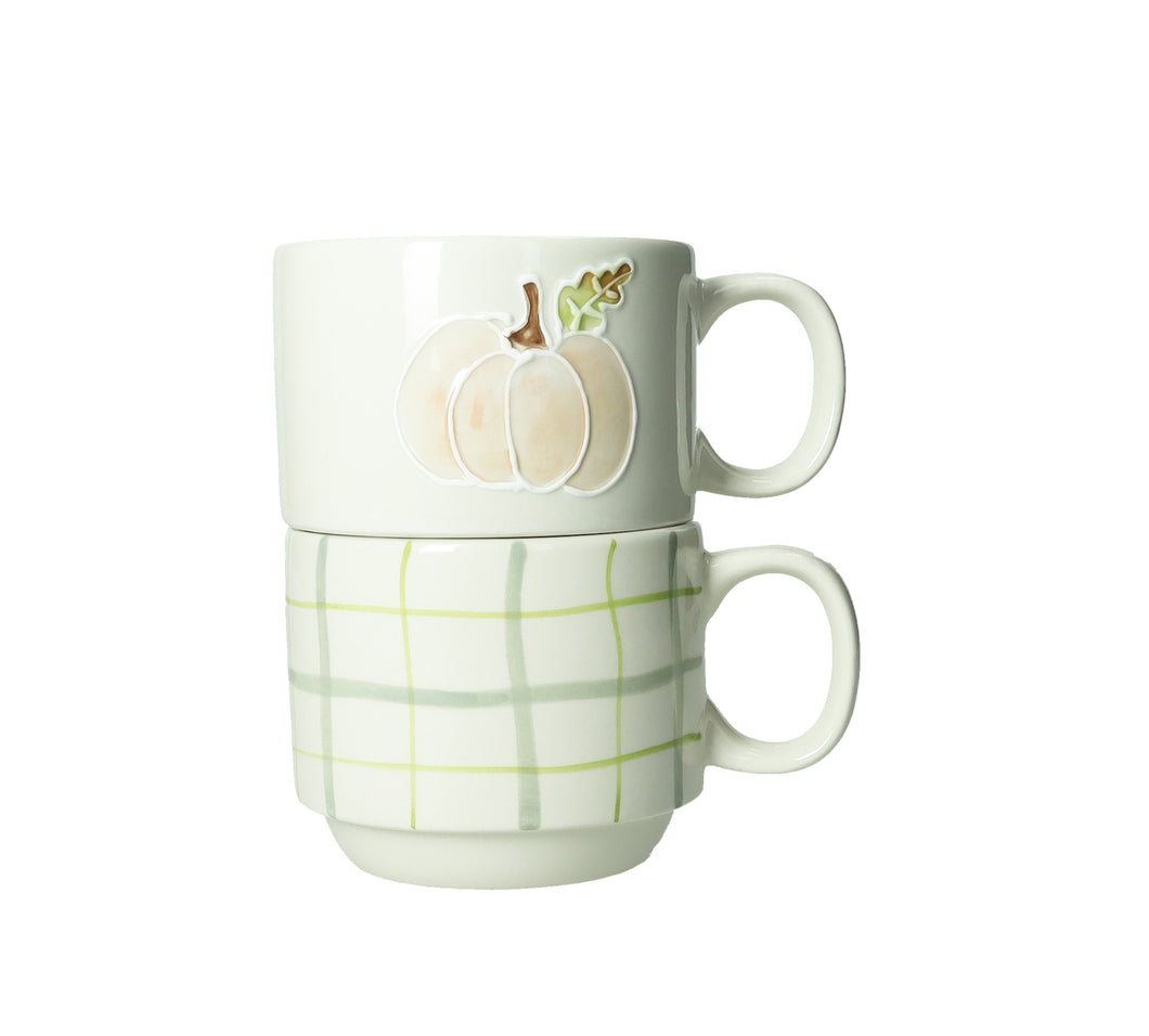 Tazza impilabile zucca e quadri