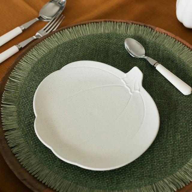 Piatto piano zucca bianco