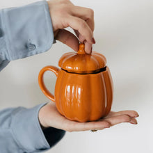 Carica l&#39;immagine nel visualizzatore di Gallery, Tazza zucca arancione con coperchio
