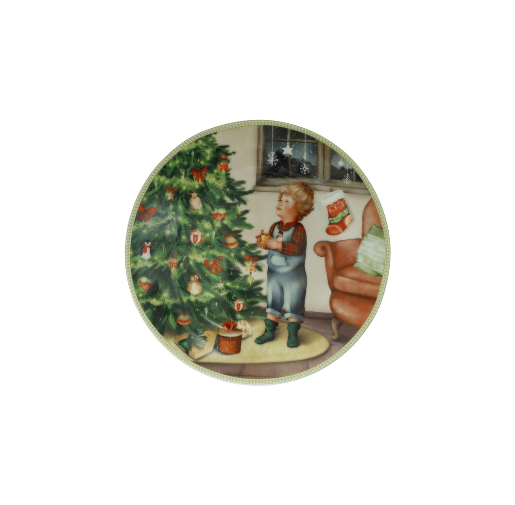 Piatto dolce Cuccioli Bimbo con albero