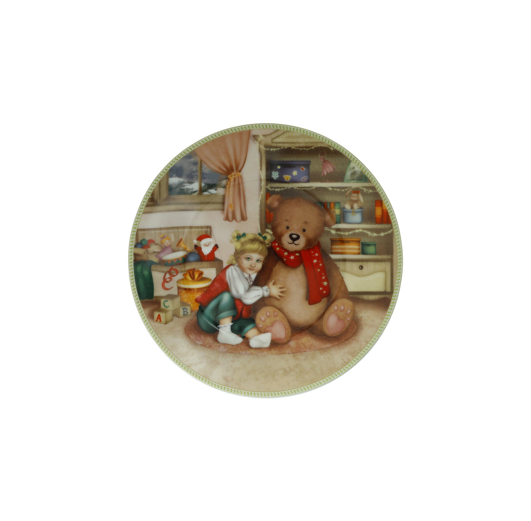 Piatto dolce Cuccioli Bimba con orsetto