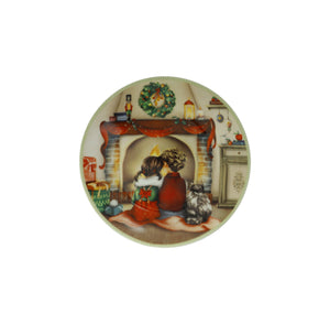 Piatto dolce Cuccioli Bimbi con caminetto