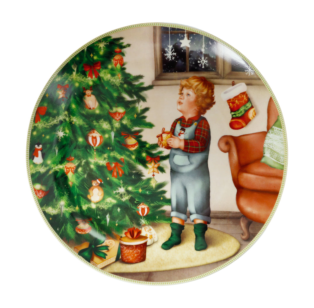 Piatto piano Cuccioli Bimbo con albero