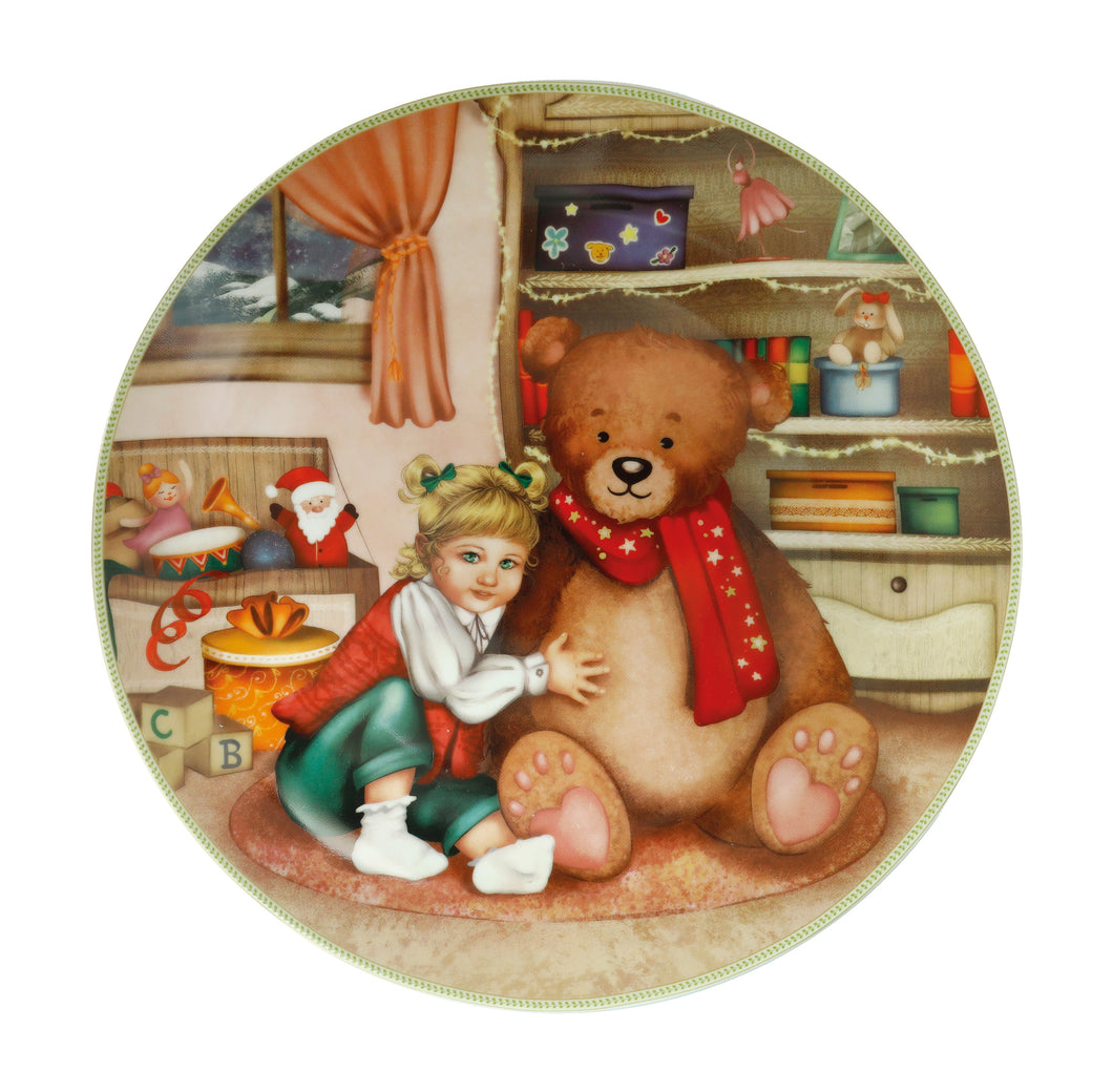 Piatto piano Cuccioli Bimba con orsetto