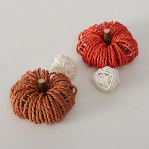 Zucca decorative in carta e legno