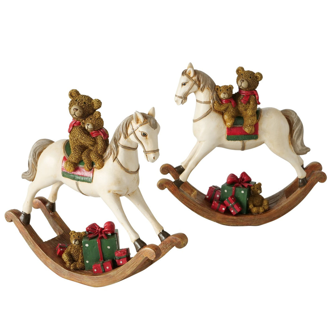 Cavallo a dondolo con orsetti