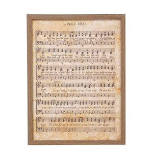 Quadro con spartito Jingle Bells