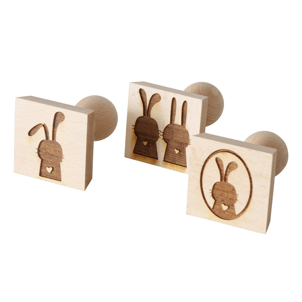 Timbri per biscotti in legno set 3 pz