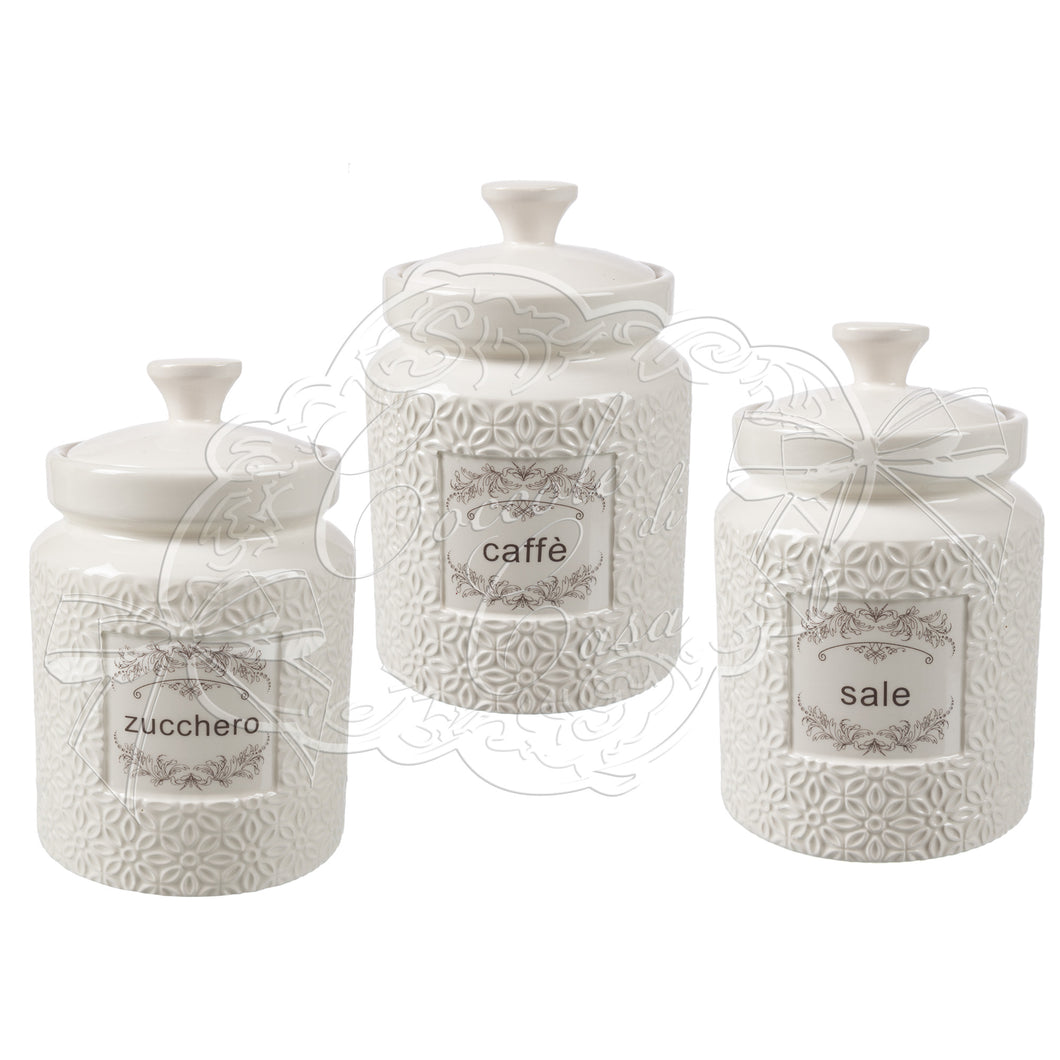 Barattolo Daisy set 3 pz