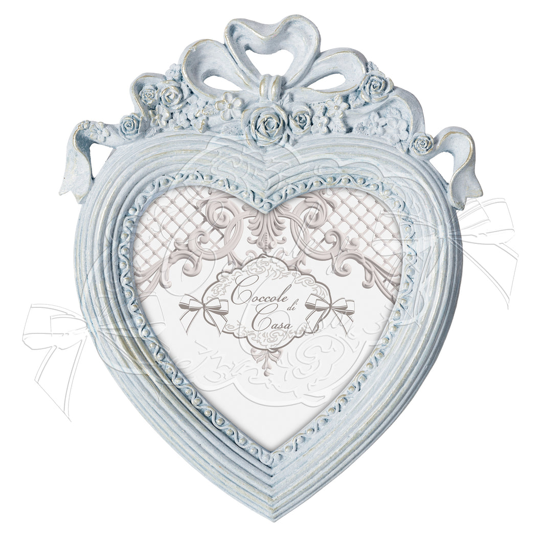 Cornice portafoto cuore Bow polvere