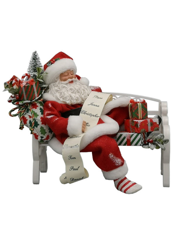 Babbo Natale in slitta con panca