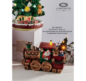 Babbo Natale con treno e albero