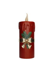 Candela rossa con luce led