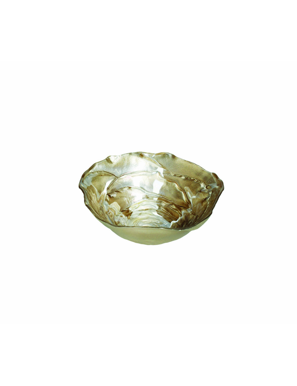 Ciotola anemone champagne in vetro