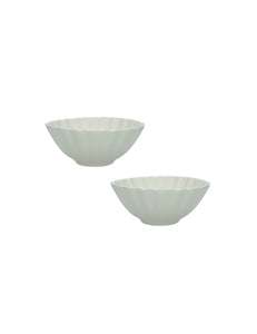 Coppia ciotole Calipso avorio