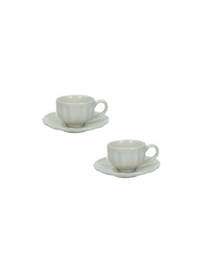 Coppia di tazze da caffè Calipso avorio