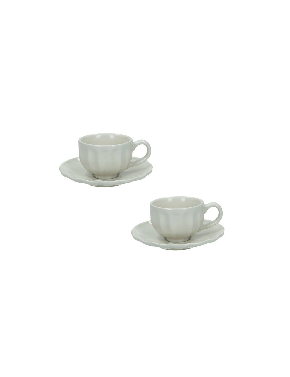 Coppia di tazze da caffè Calipso avorio