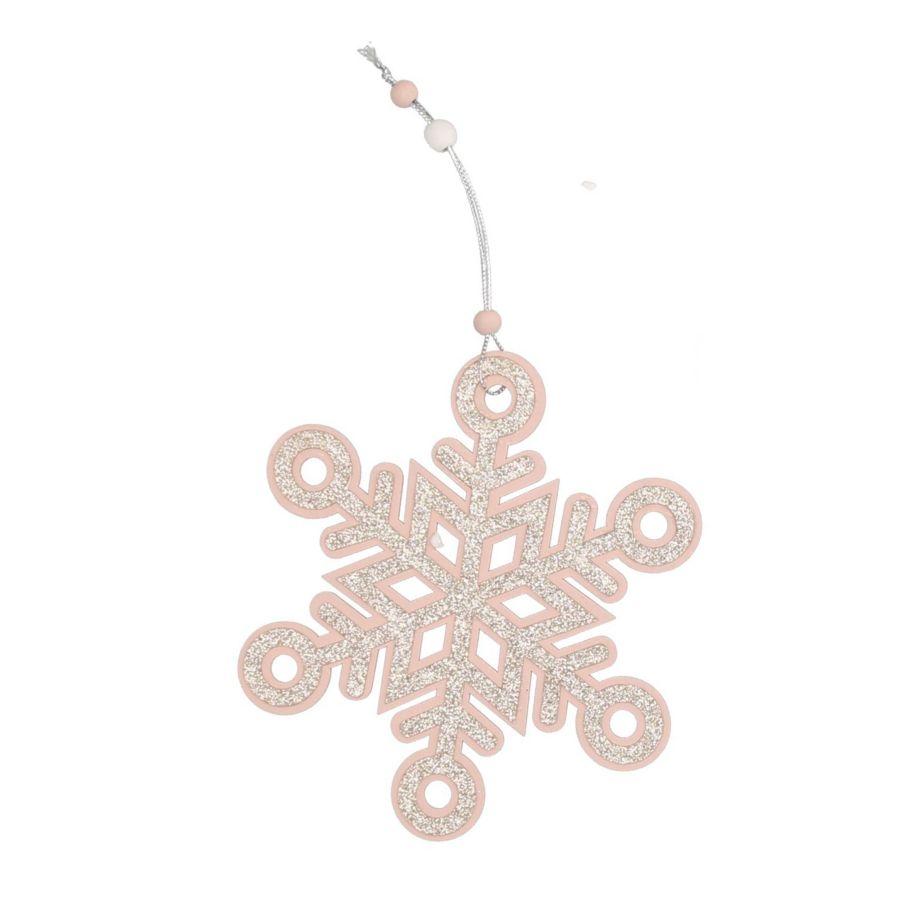 Decorazione Albero in legno Fiocco di neve